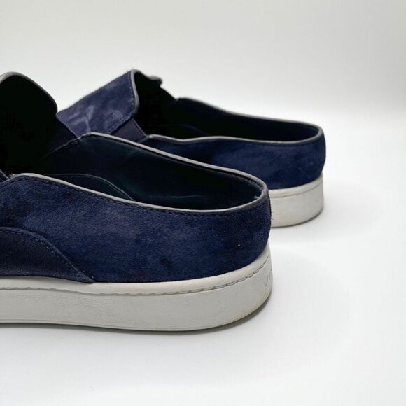 VINCE. WOMEN'S BLAIR NAVY SUEDE SLIP ON LOAFERS - 9M - Picture 6 of 10